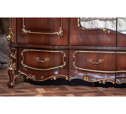 Шкаф 5-х дверный Элиза Люкс (орех)