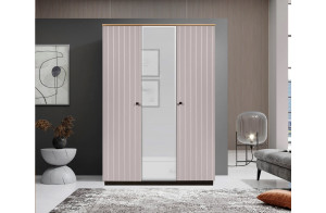 Трехстворчатый шкаф для одежды Мадрид (Кашемир эмаль)