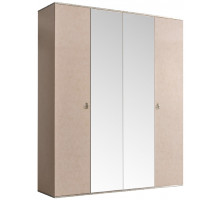 Четырехстворчатый шкаф для одежды с зеркалом Rimini РМШ1/4 (латте)