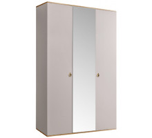Трехстворчатый шкаф для одежды с зеркалом Rimini РМШ1/3(слоновая кость)