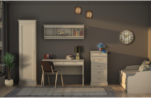 Комод высокий, Сиена  Береза бежевая